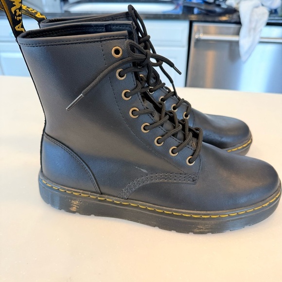 Dr. Martens Zavala Unisex Lace Up Boots Black Leather Combat/ Moto Sz M-10 W-11 main image 6